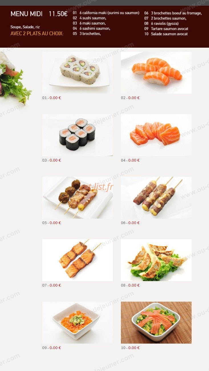 Ta Sushi — carte page 5