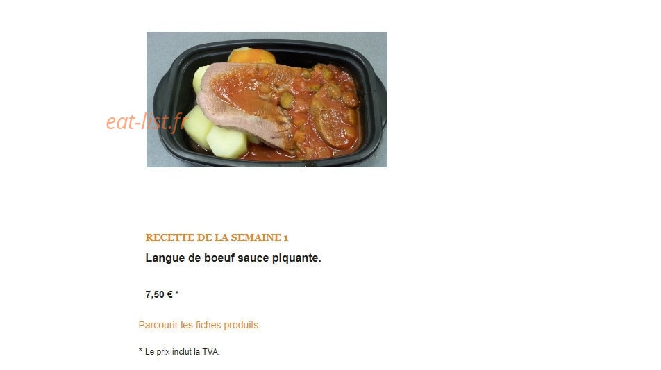 Meal Event — carte page 3