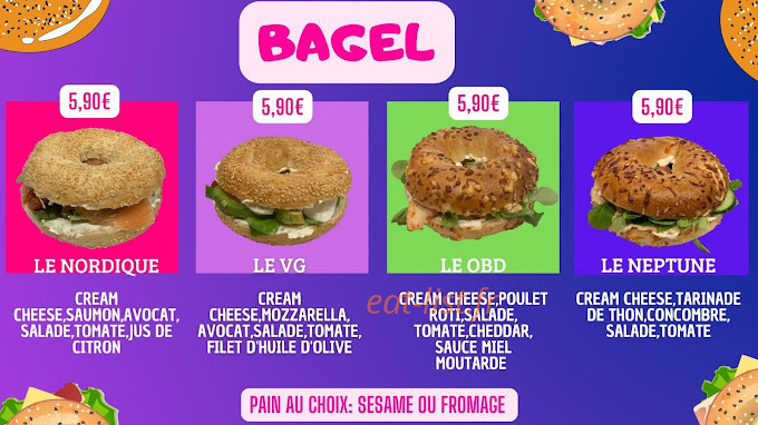 Carte et menu de O bon donuts à Villebon sur Yvette — Les bagels