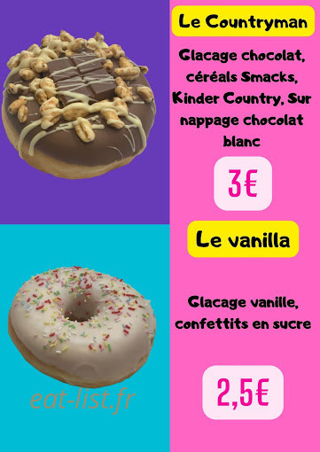 Carte et menu de O bon donuts à Villebon sur Yvette — Les donuts
