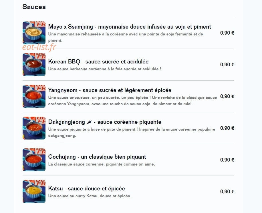 Out Fry — carte page 4