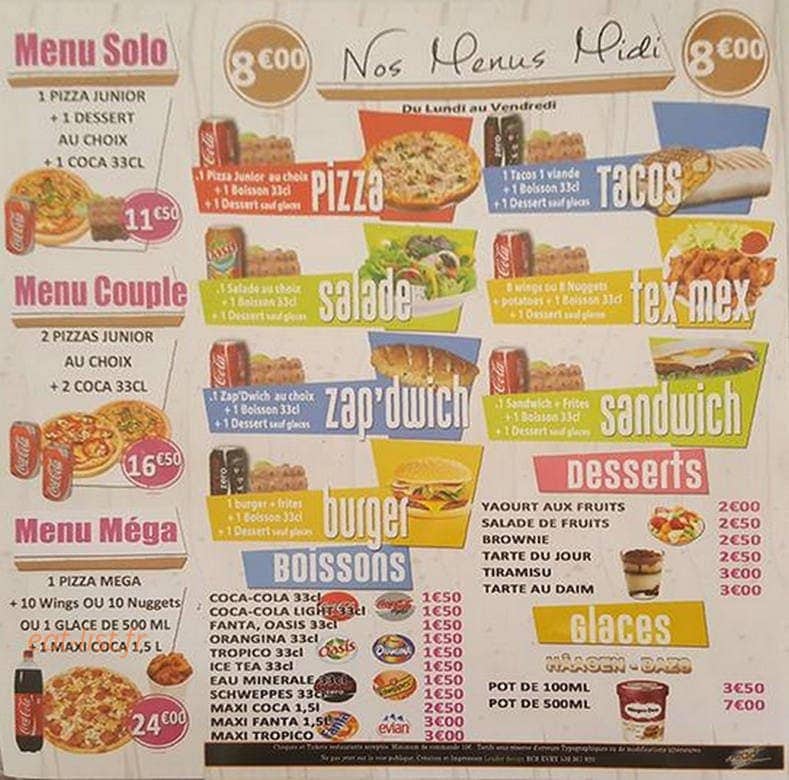 Pizza Plus — carte page 2