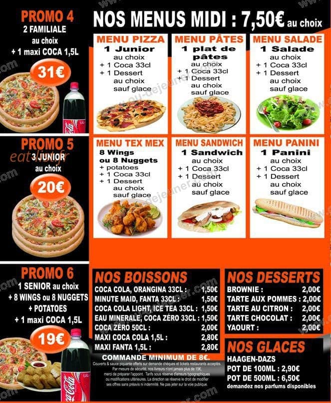 Super Pizza — carte page 3