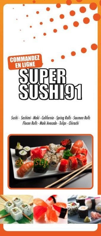 Carte et menu de Super Sushi à Villebon sur Yvette — informations