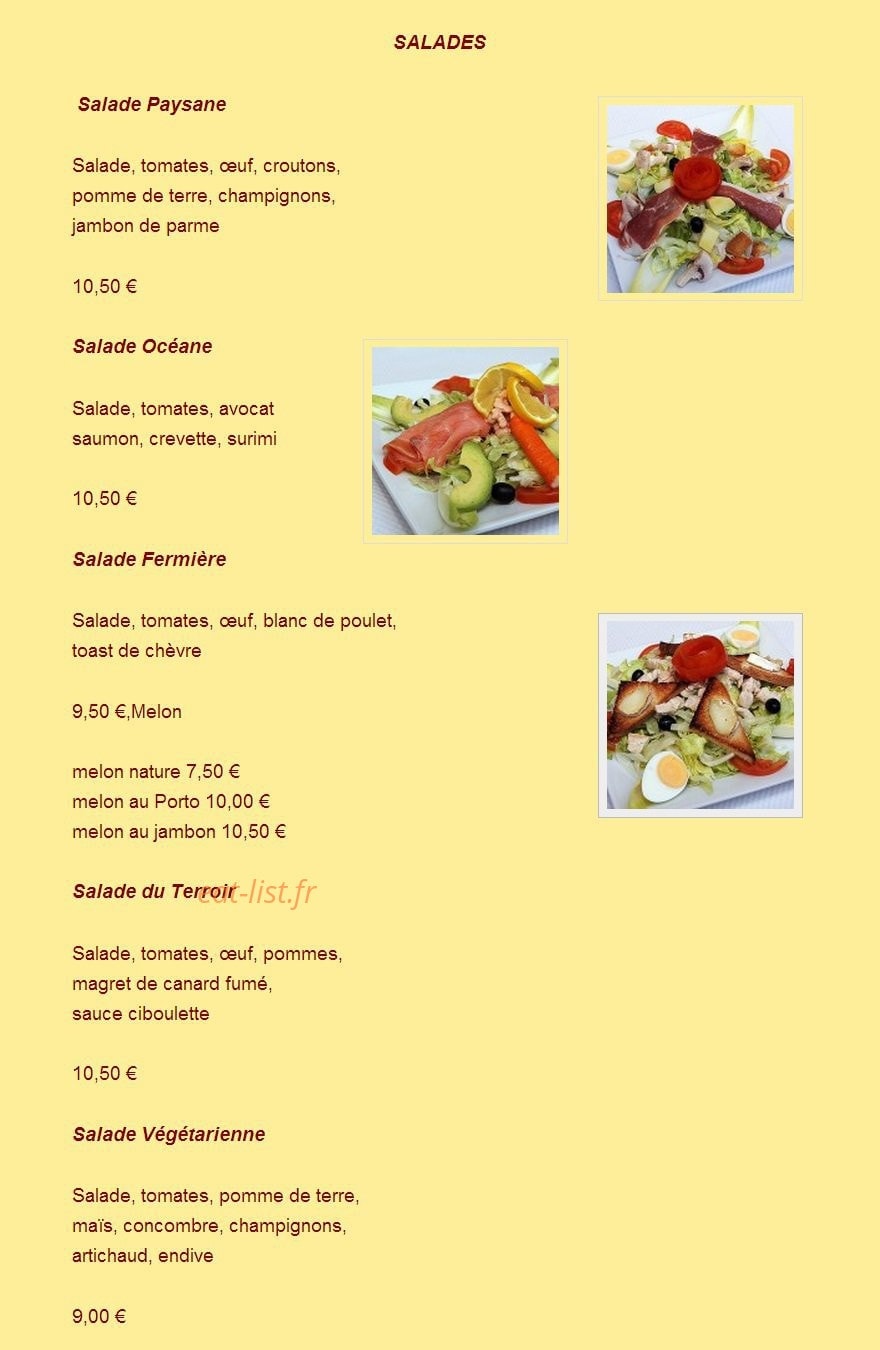Pizzeria Paris Rome — carte page 2