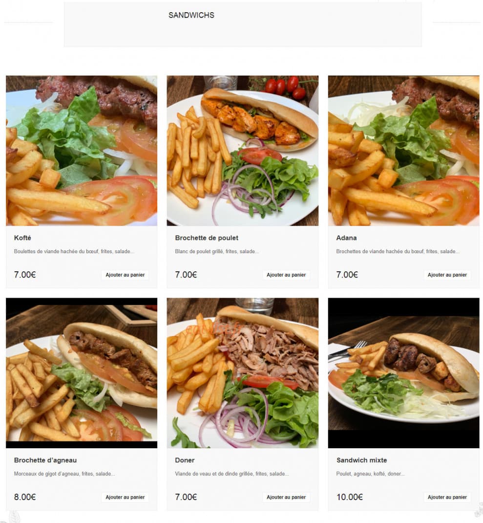 Sisters'Cuisine — carte page 3