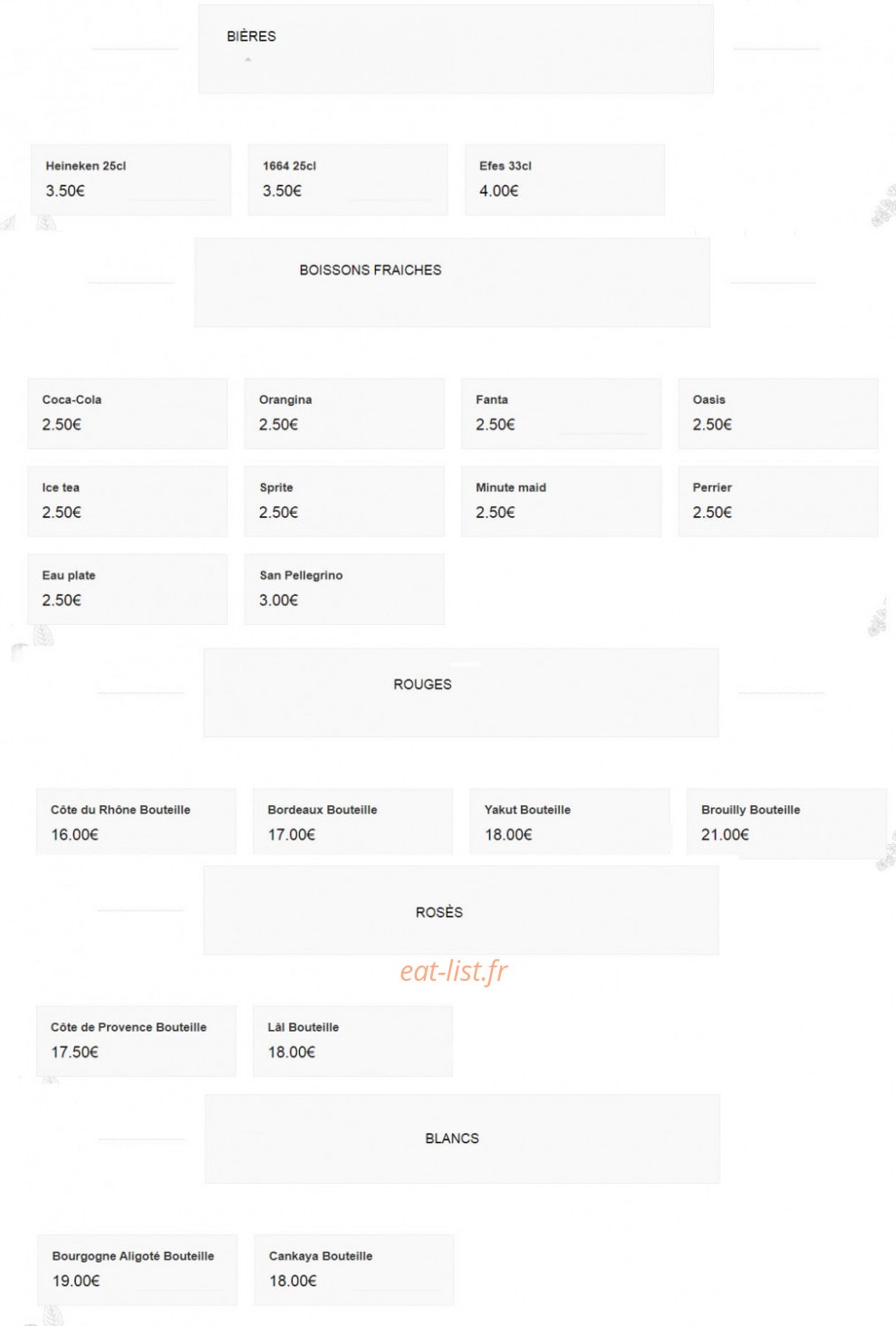 Sisters'Cuisine — carte page 6