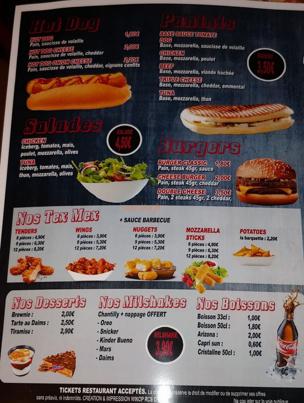 Extreme X Food — carte page 4
