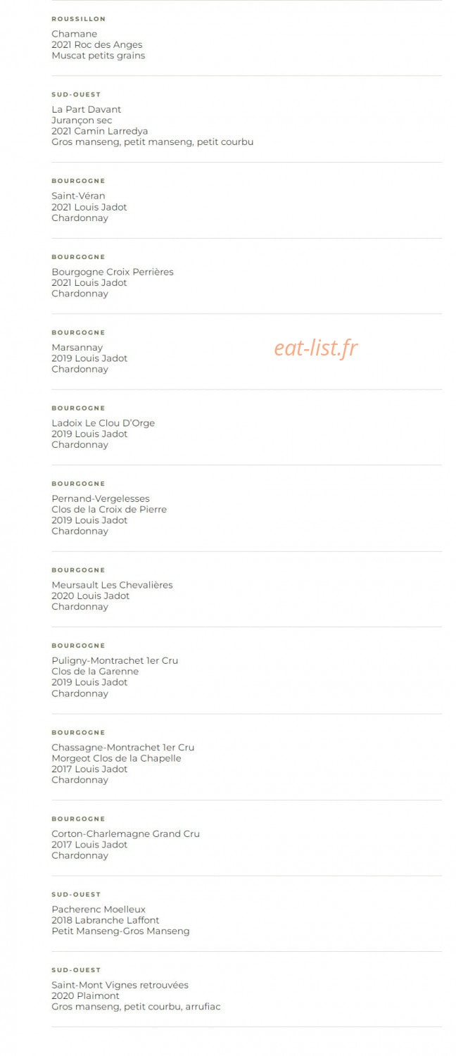 L'Echalote — carte page 4