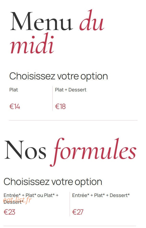 Le Romarin — carte page 1