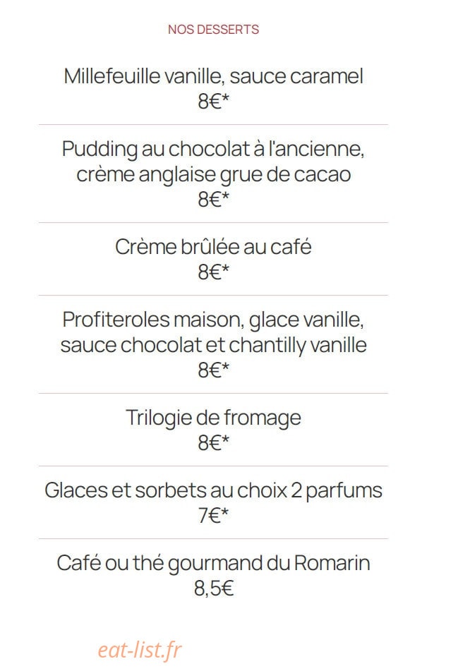 Le Romarin — carte page 4
