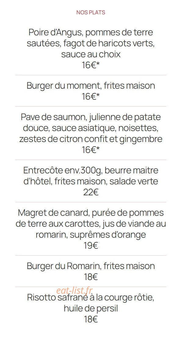 Le Romarin — carte page 3