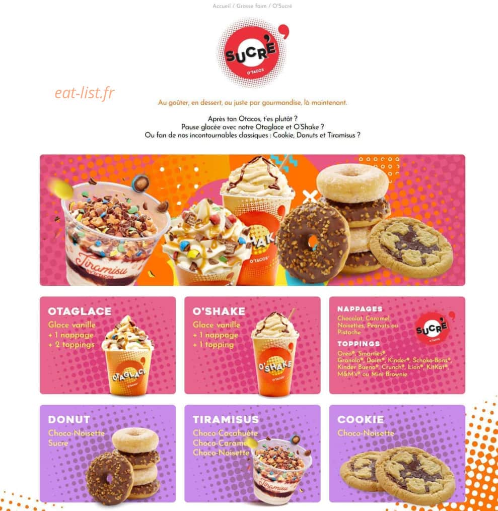 O'Tacos — carte page 4