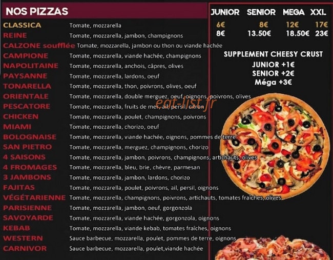 Pizza c63 — carte page 2