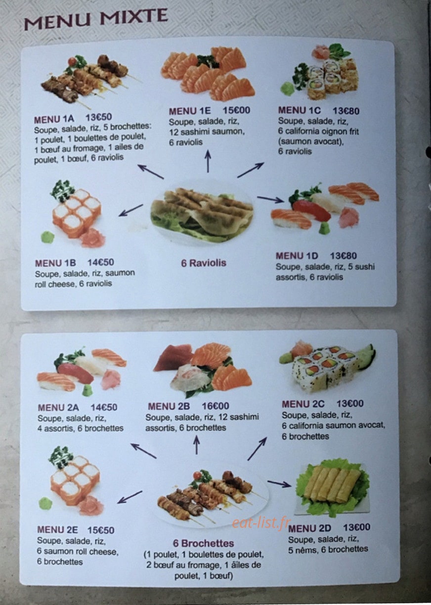 Sushi Yaki — carte page 7