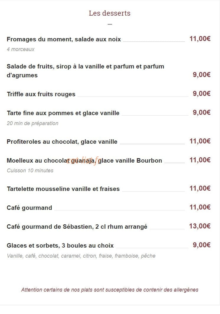 L'atelier De Guill'home — carte page 2