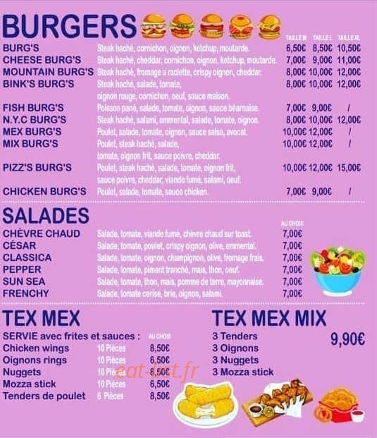 Pizz's and Burg's — carte page 3