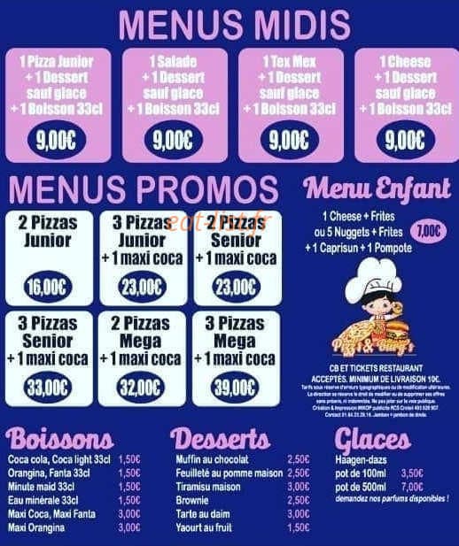 Pizz's and Burg's — carte page 4