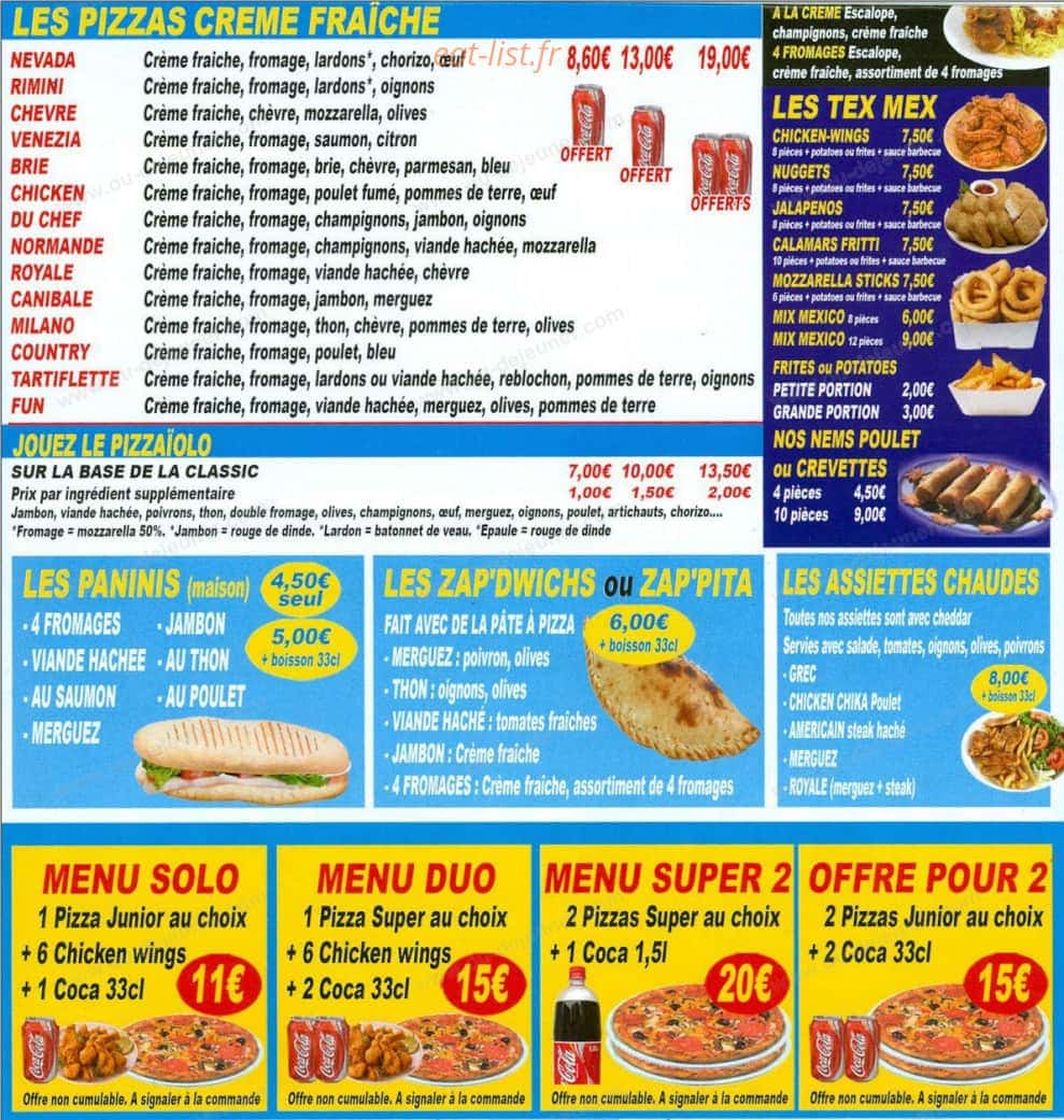 Amigo Pizza — carte page 3