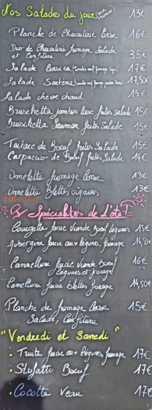 Chez François — carte page 1