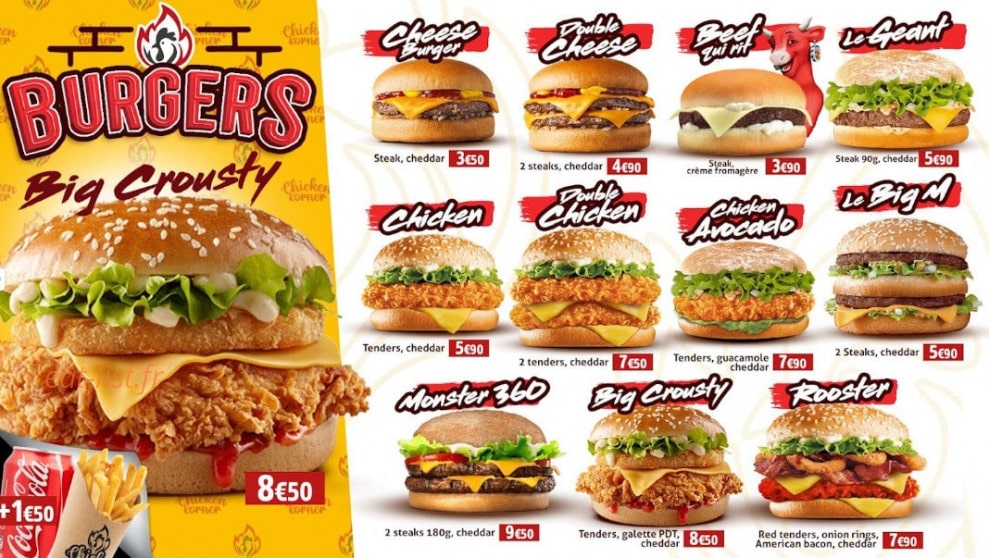 Chicken Korner — carte page 2