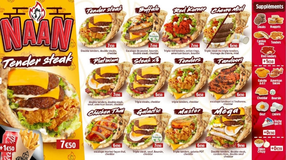 Chicken Korner — carte page 4