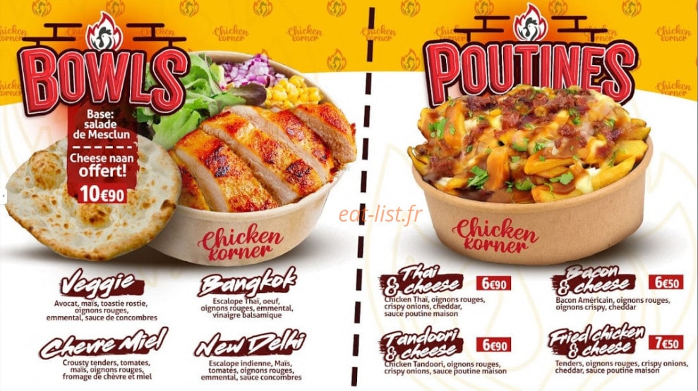 Chicken Korner — carte page 5