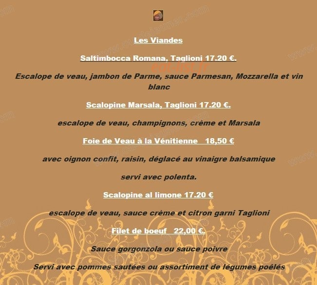 Foggia Ristorante — carte page 3