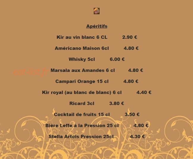 Foggia Ristorante — carte page 1
