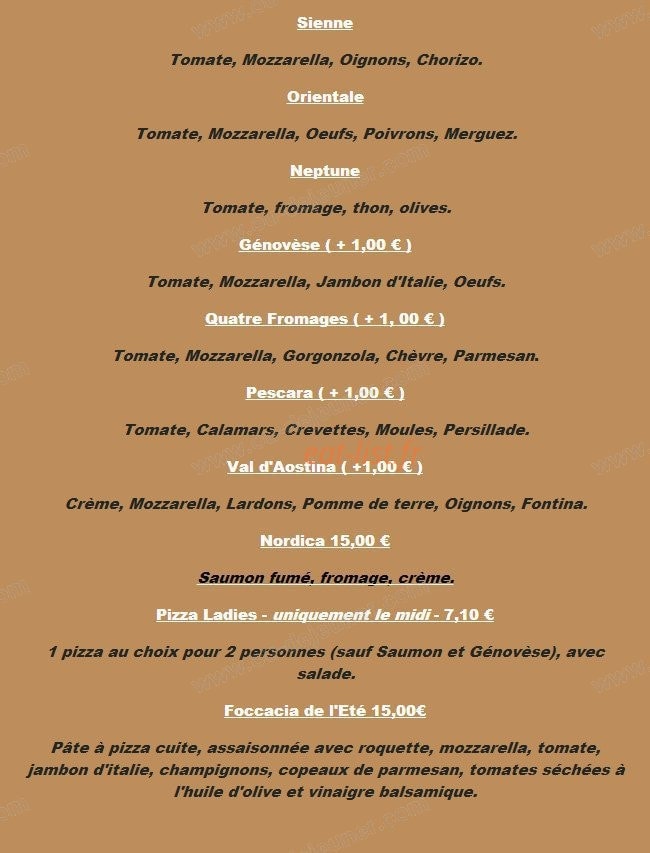 Foggia Ristorante — carte page 8