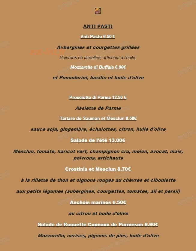 Foggia Ristorante — carte page 2