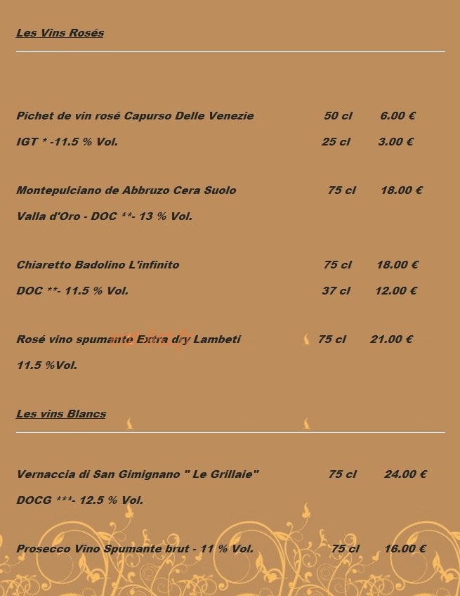 Foggia Ristorante — carte page 10