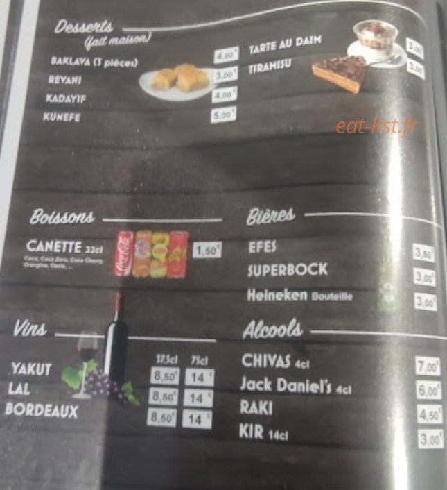 La Brochette Dorée — carte page 3