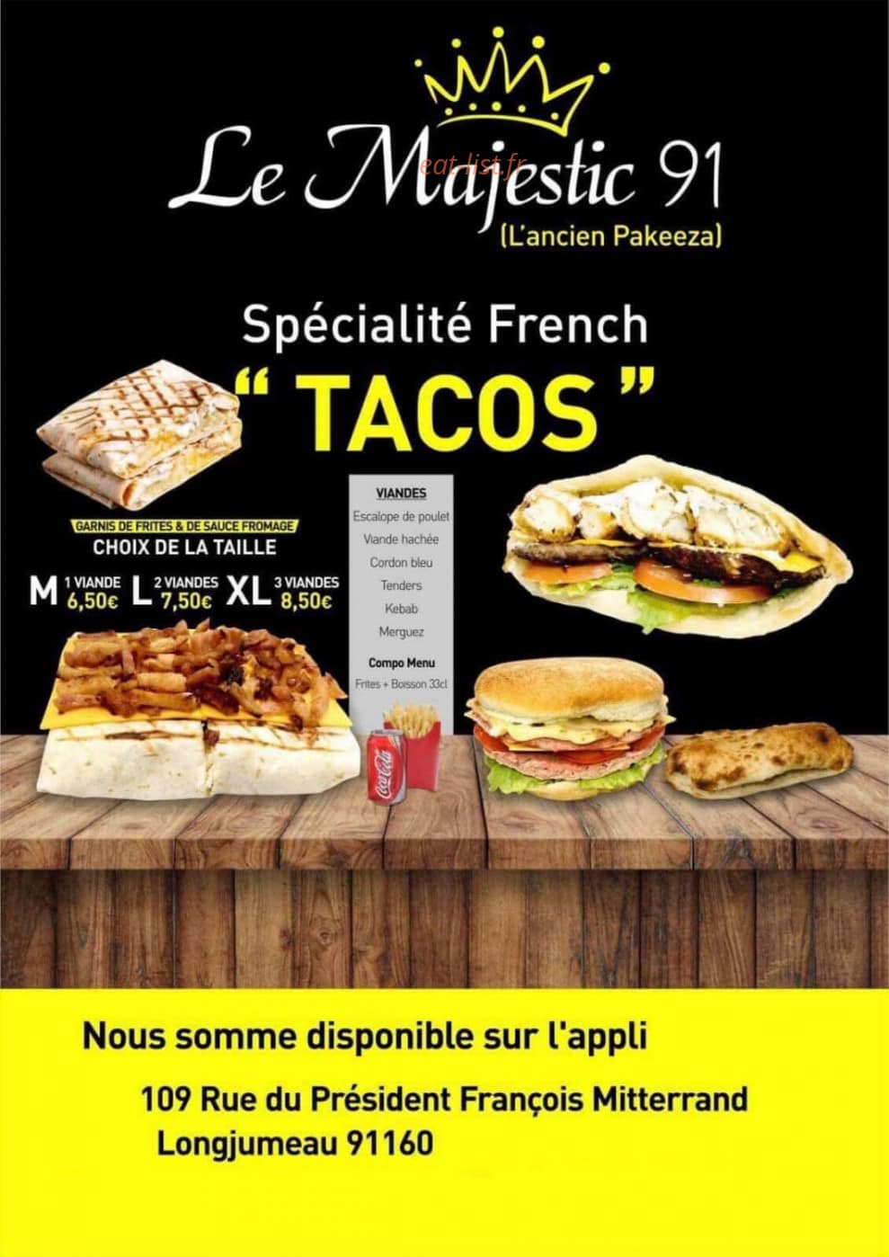 Le Majestic 91 — carte page 1