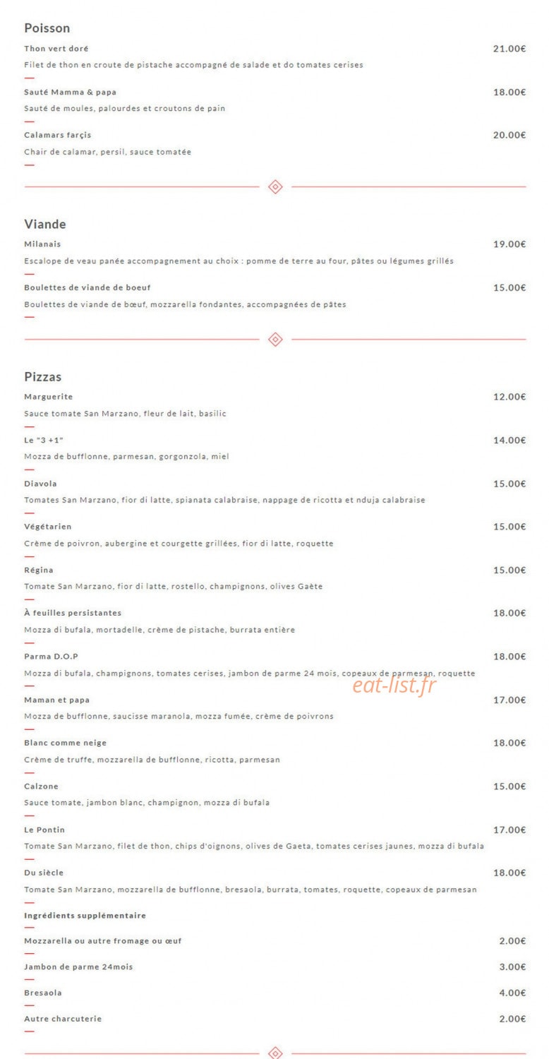 Mamma et Papa — carte page 2
