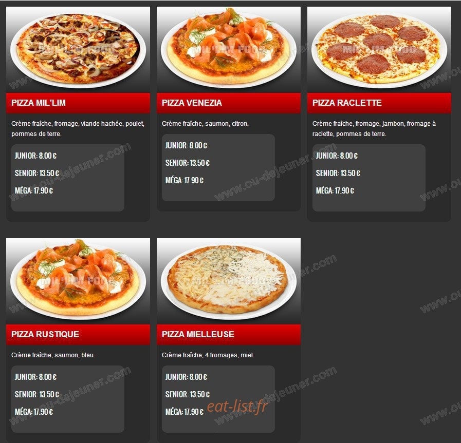 MilLim Food — carte page 6
