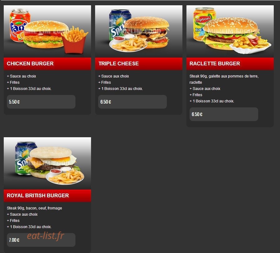 MilLim Food — carte page 11