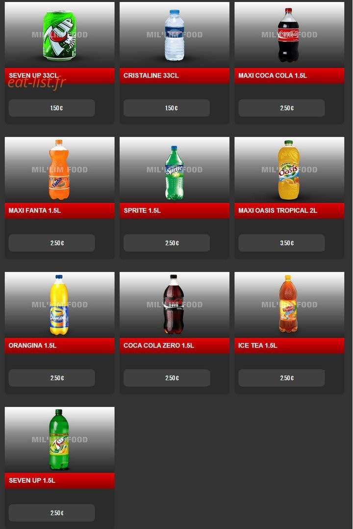 MilLim Food — carte page 21