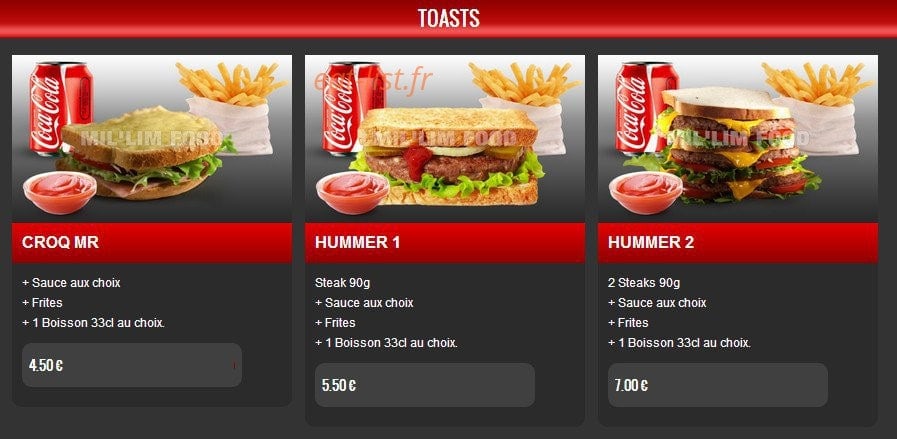 MilLim Food — carte page 12