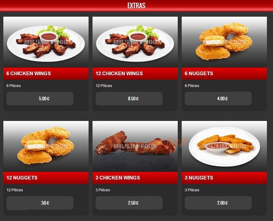 MilLim Food — carte page 8