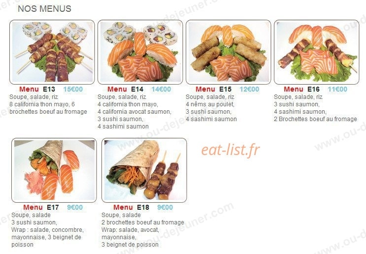 Mishi Sushi — carte page 8