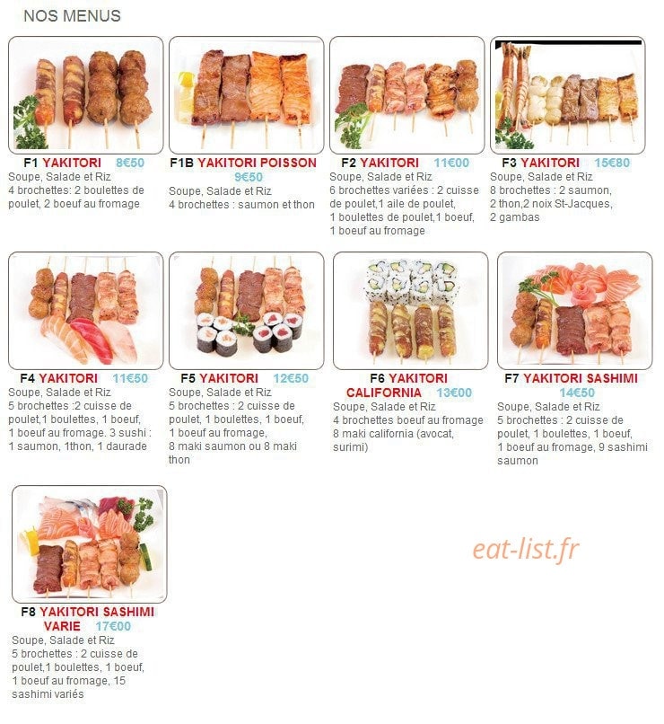 Mishi Sushi — carte page 9