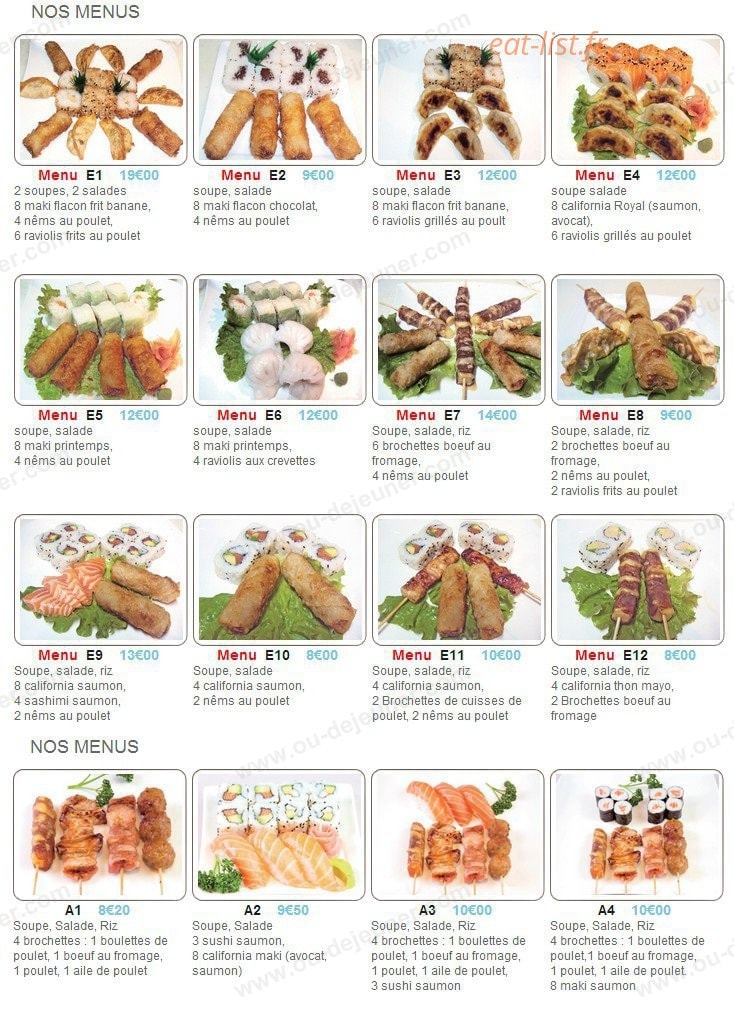 Mishi Sushi — carte page 7