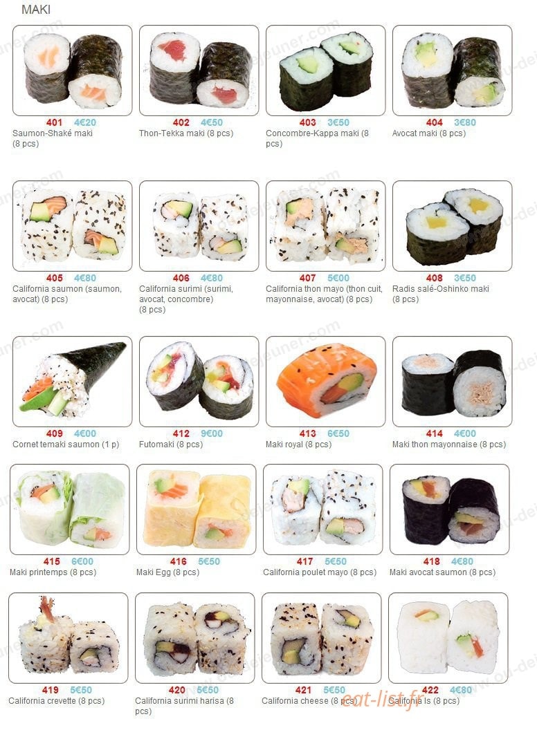 Mishi Sushi — carte page 5