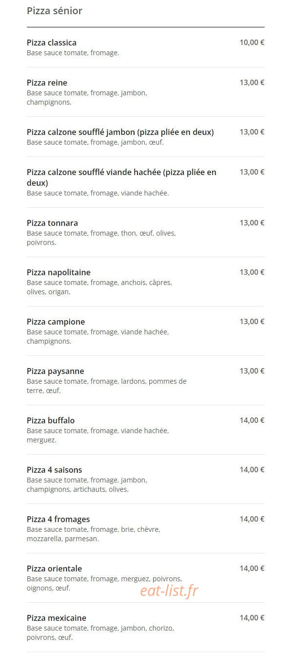 Royal Pizza — carte page 9