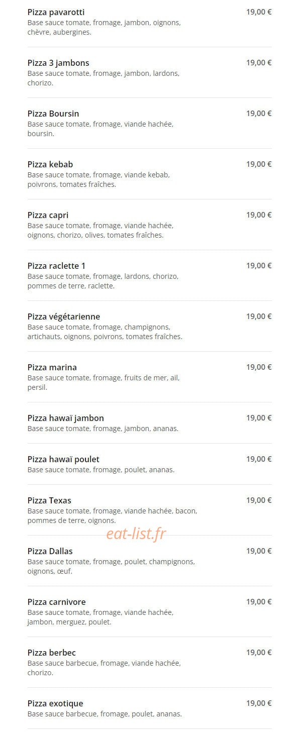 Royal Pizza — carte page 13