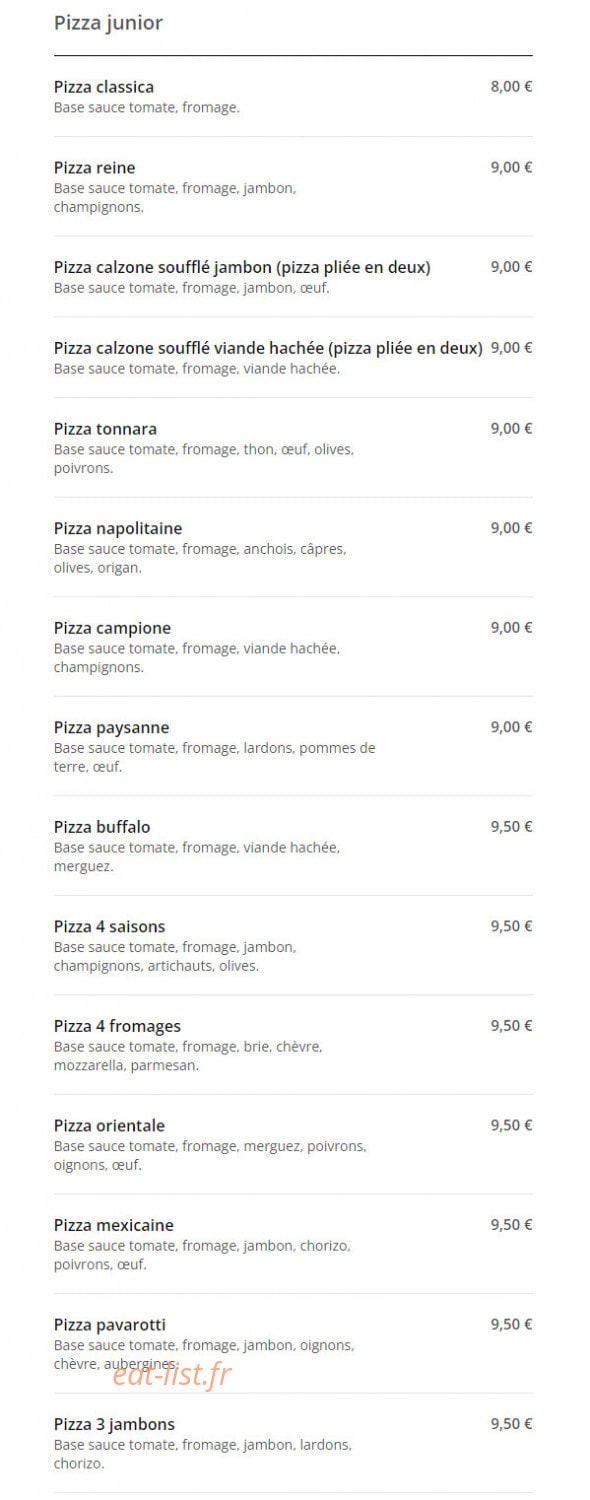Royal Pizza — carte page 5