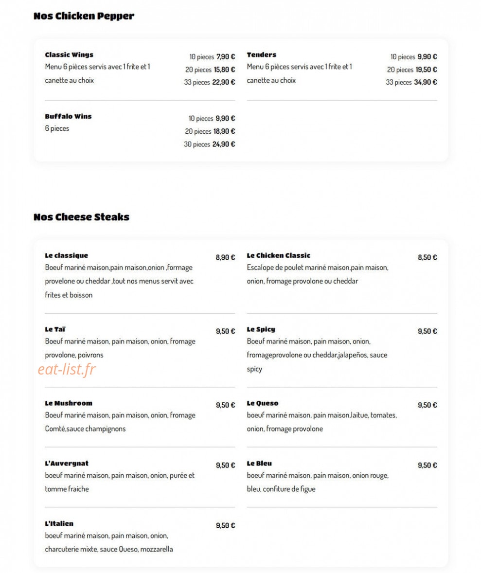 Seigneur queso — carte page 1