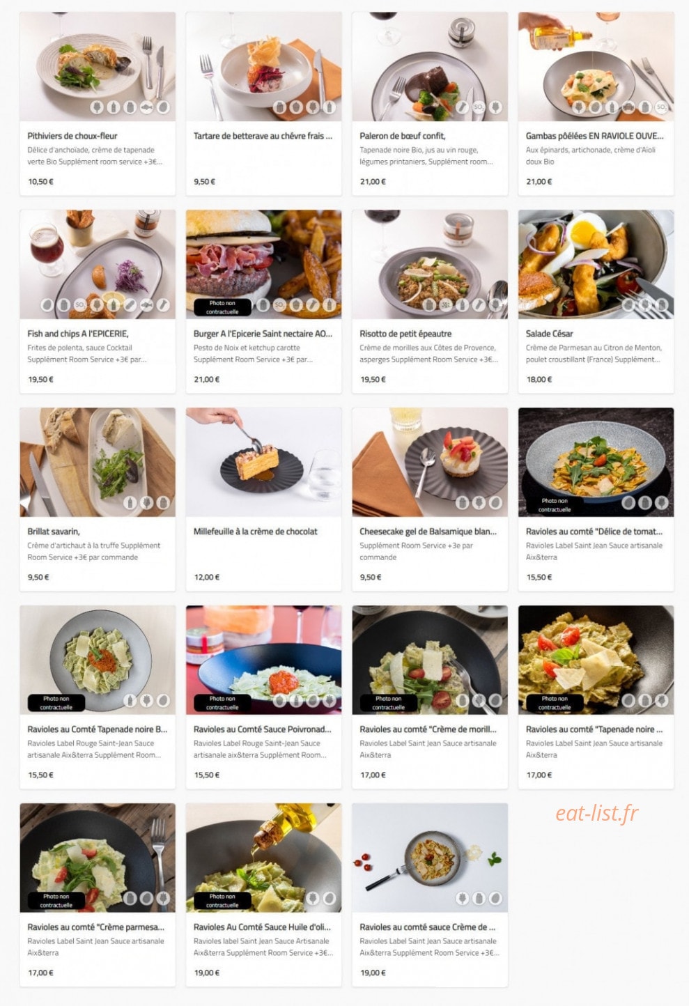 A l'Epicerie — carte page 1