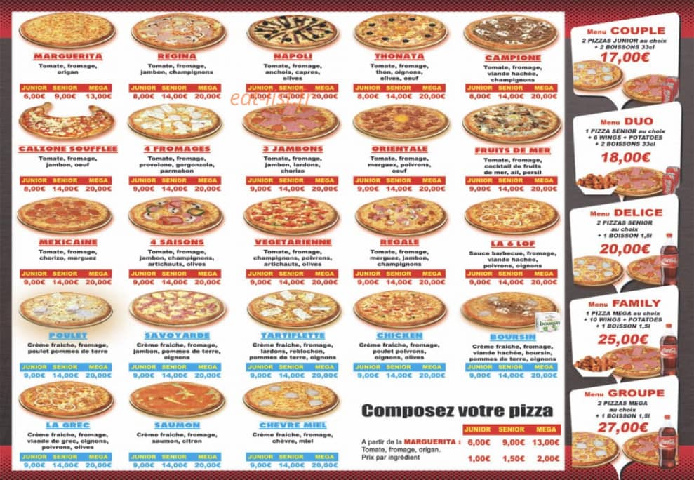 6 Lof Pizza — carte page 2